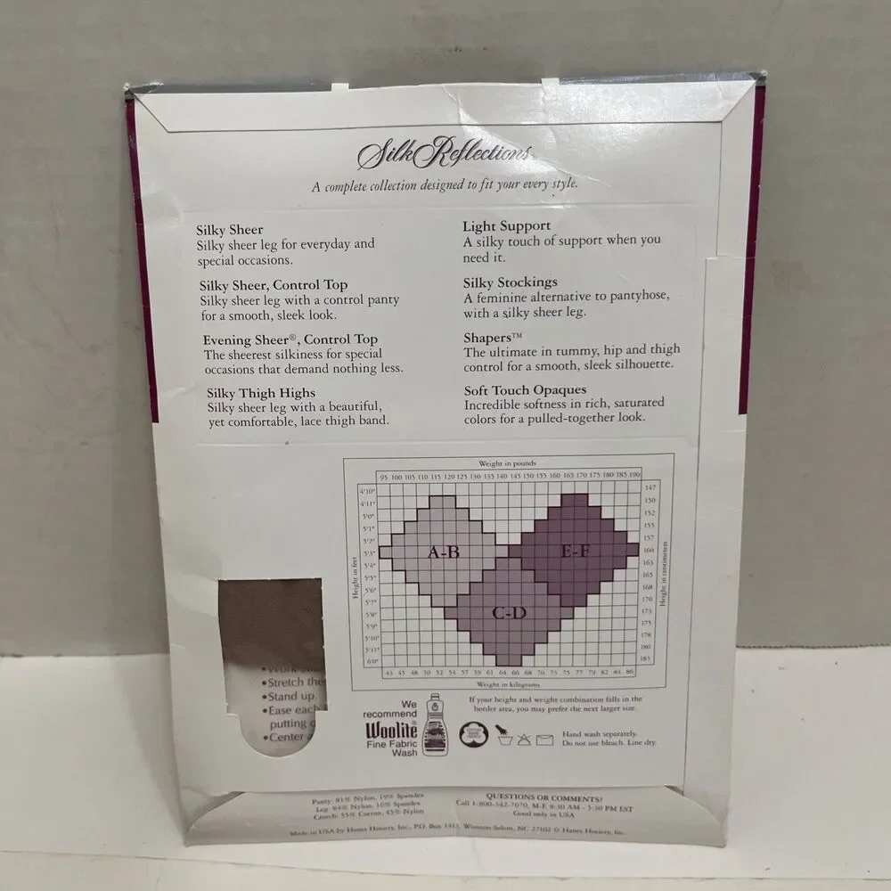 Hanes Silk Reflections Panty Hose Size AB Sandlefoot Silky Sheer Shapers